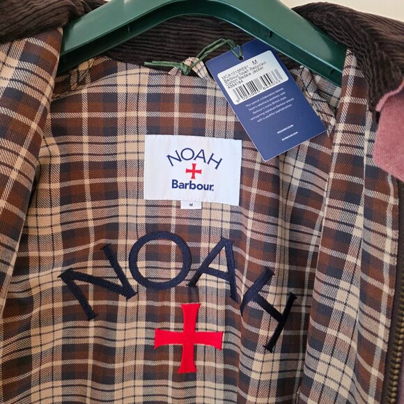 New Noah x Barbour Cotton Bedale Jacket in Pomegranate - Picture 5 of 10